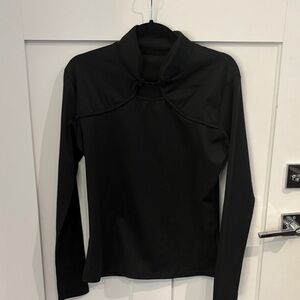 Chic Black Long Sleeve Women's Top